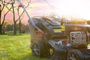 bigstock-Petrol-Lawnmower-Standing-In-T